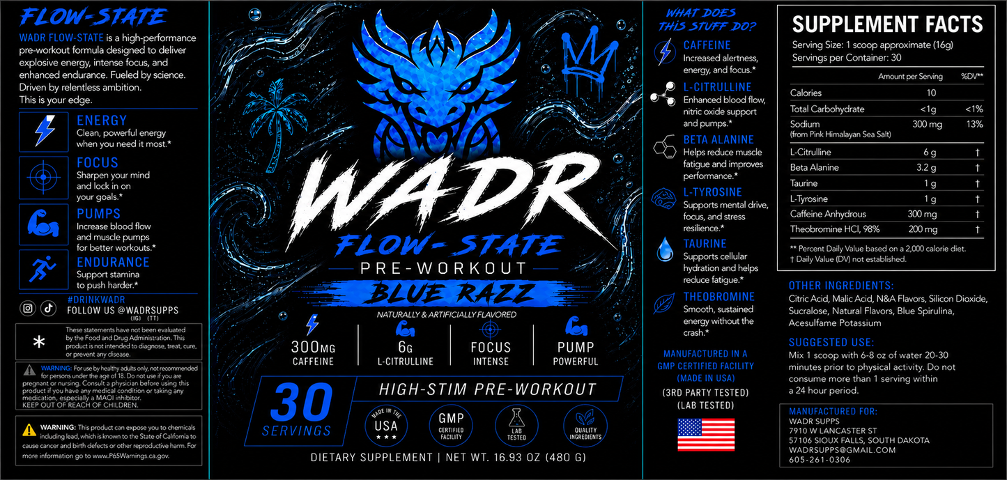Flow-State Pre-Workout (PREORDER) | Blue Razz